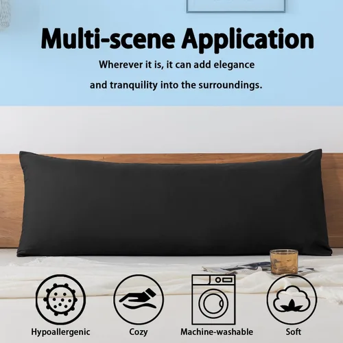 Vista 2 de BedTreat Almohada de cuerpo completo con funda extraíble para adultos, almohada corporal suave y esponjosa para personas que duermen de lado