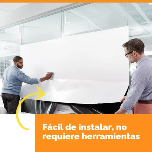 Vista 10 de Post-it DEF8x4, película para pizarra de borrado en seco, para paredes, puertas, mesas, pizarras, y más, removible, a prueba de manchas, fácil