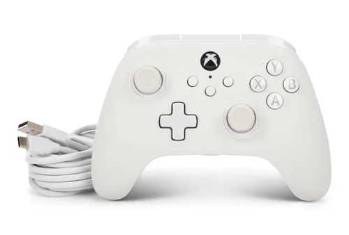 Vista 9 de PowerA Advantage Wired Controller for Xbox Series XS - Mist, White Xbox Controller with Detachable 10ft USB-C Cable, Mappable Buttons, Trigger Locks