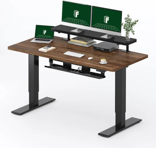 Vista 34 de FLEXISPOT Escritorio Eléctrico de Pie de Una Pieza, 40 x 24 Pulgadas Escritorio Ajustable con Superficie Sin Costuras, Controlador de Memoria