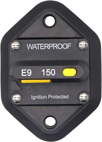 Vista 50 de E69 Interruptor de circuito de 10 A T3 con restablecimiento manual Mini de montaje en superficie IP66 Interruptor conmutable de 10 A