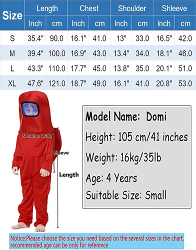 Vista 3 de Noucher Disfraz de astronauta para niños traje espacial rojo y azul mochila de Halloween disfraces de cosplay para niños de 3 a 10 años