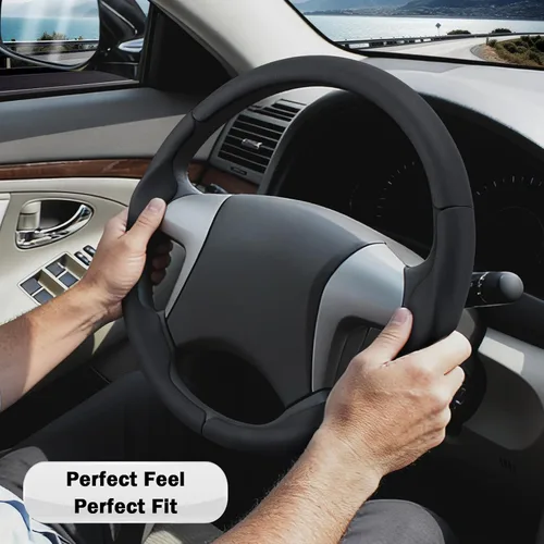 Vista 7 de Funda para volante Toyota Camry (2007-2011)/Highlander (2008-2013), accesorios (negro)
