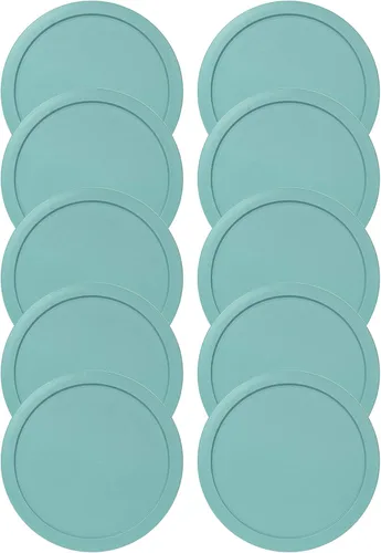 Vista 23 de Tapas de repuesto que se ajustan a los tazones de recipientes de vidrio Pyrex para almacenamiento de alimentos de 4 tazas, tapas redondas