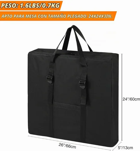Vista 2 de REDCAMP Bolsa de almacenamiento plegable para mesa, negro, 66.04cmD x 12.7cmde ancho x 60.96