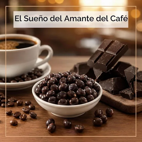 Vista 4 de Granos de café expreso cubiertos de chocolate oscuro, aperitivo de caramelo de café, bolsa de 15 onzas