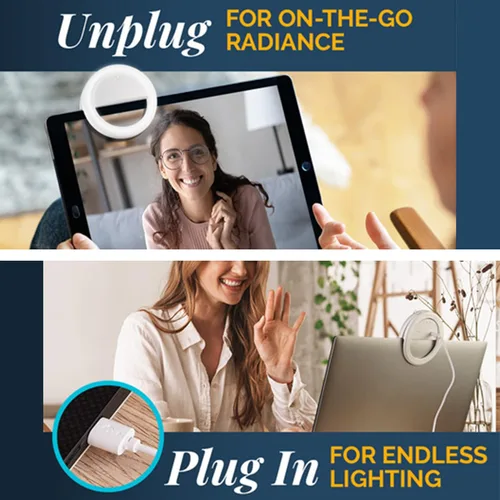 Vista 8 de GearLight Anillo de luz para selfie para computadora o teléfono, iluminación LED compatible con iPhone para cámara web de laptop, grabación
