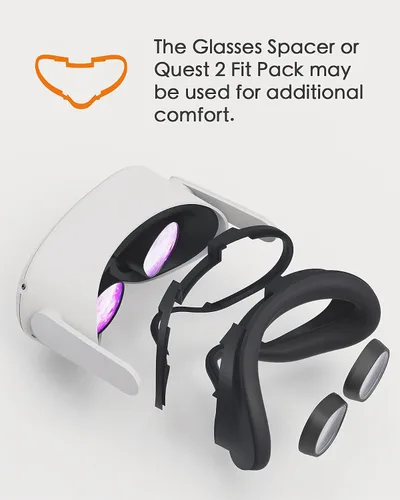 Vista 5 de Amavasion Glasses Lens Insert Compatible with MetaOculus Quest 2, Amavasion VR Glasses Customized Easy-to-Install Frame Plus Lens Combination