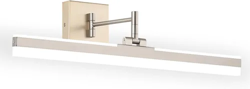Vista 11 de Moderna lámpara de tocador negra ajustable LED para baño sobre espejo giratorio (negro, 23.6 pulgadas, 5CCT regulable)