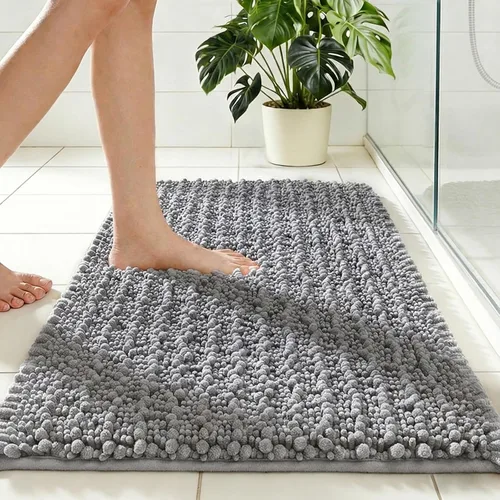 Vista 35 de Disolla Alfombra de baño pequeña, antideslizante, lavable, color beige, 17 x 24 pulgadas, súper absorbente, suave, alfombra de baño de felpilla