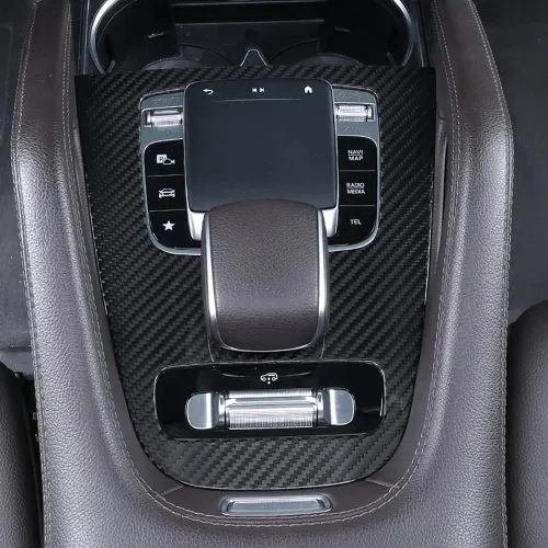 Vista 4 de Cubierta de consola central de fibra de carbono real para Mercedes-Benz GLE W167 C167 Coupe 350 53 63 S GLS X167 450 580 63 AMG accesorio