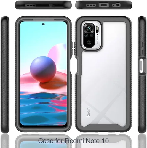 Vista 2 de Funda de parachoques para Xiaomi Redmi Note 10S, protección de doble capa para Xiaomi Redmi Note 10S, parachoques delantero de PC + contraportada