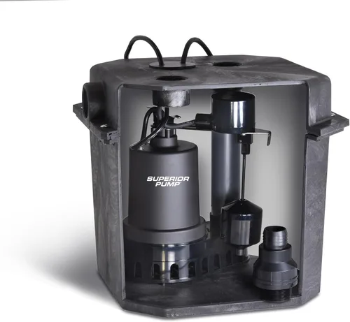 Vista 15 de Superior Pump 92017 Superior 3/10 HP Sistema compacto de bomba de fregadero/drenaje remoto, color negro