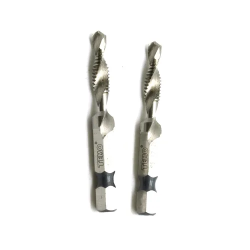 Vista 8 de TMAX Broca combinada de 2 piezas 1/4-20 y grifo multiuso desbarbado avellanador hexagonal