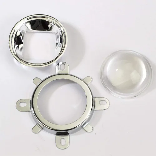 Vista 3 de Lentes plano-convexas LED de 20 W, 30 W, 50 W, 70 W, 100 W, lente de 1.732 in + colimador reflector + juego de soporte fijo