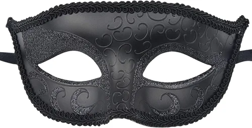 Vista 7 de Juego de 2 máscaras venecianas para parejas, máscara de baile de máscaras, carnaval Mardi Gras