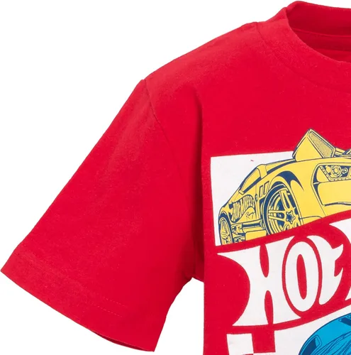 Vista 5 de Hot Wheels Paquete de 2 camisetas gráficas para niños pequeños a niños pequeños