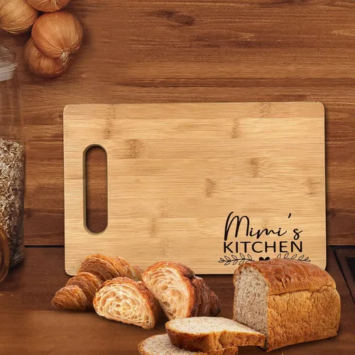 Vista 6 de FONDCANYON Mimi Regalos para abuela, decoración de tabla de cortar de bambú para cocina, regalos para cumpleaños, Navidad, Día de la Madre