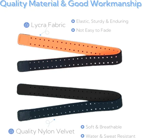 Vista 2 de Paquete de 2 brazaletes para monitor de frecuencia cardíaca, correas elásticas compatibles con Orange Theory Fitness, OTF, OT Beat Burn, Polar