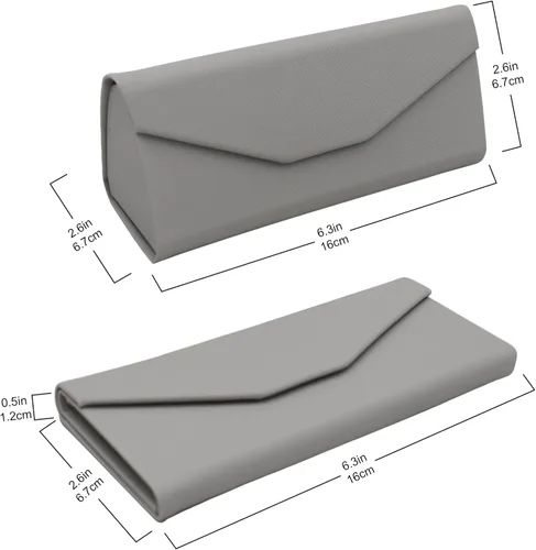 Vista 62 de Real Sic Funda para lentes de sol para hombres y mujeres, soporte magnético plegable para lentes de sol, inspirado en el color sólido