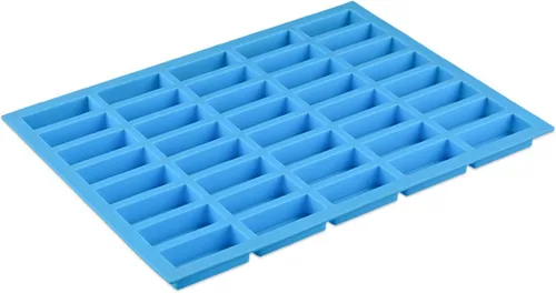 Vista 5 de V-fox 40 Cavities Rectangle Caramel Candy Silicone Molds for Chocolate Truffles, Ganache, Jelly, Candy and Praline, Ice Cube Tray, Random
