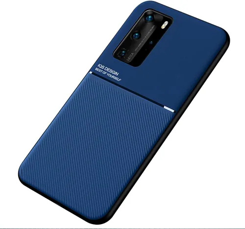 Vista 5 de Kepuch Mowen Funda Cubierta De Parachoques Placa De Metal Incorporada Para Huawei P40 Pro - Negro