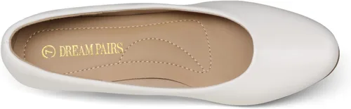 Vista 4 de Dream Pairs - Zapatos de tacón alto Mila Low Chunky para mujer