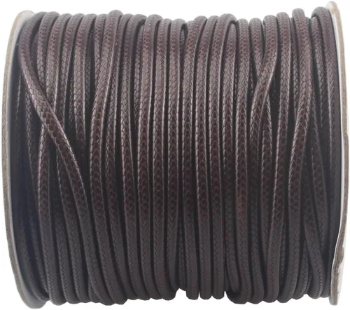 Vista 15 de Cordón de poliéster encerado para hacer joyas, cuerda encerada con carrete para hilo de manualidades (negro, 0.020 in (150 yardas))