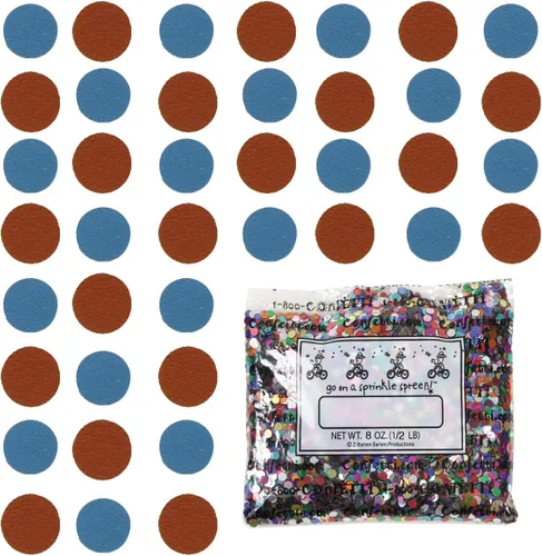 Vista 104 de Confetti Circle 1/4" Negro, Azul Marino Combo - 2 bolsas de media onza (1 oz) (8550/9971)