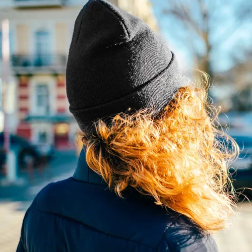 Vista 7 de VIPPER Gorros de punto de invierno para hombre con forro polar con puños gorro de punto de invierno cálido unisex para hombre