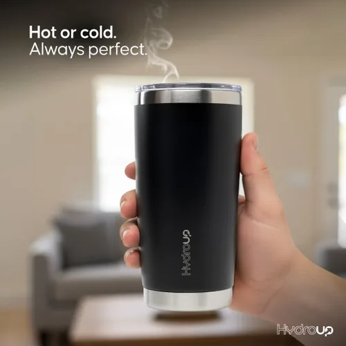 Vista 9 de Taza de 20 oz Taza de café de acero inoxidable aislada con tapa Taza de viaje de café y taza de café helado Taza a prueba de derrames Tazas