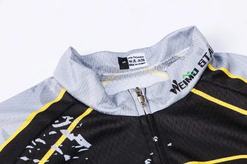 Vista 5 de New Pro - Camiseta de ciclismo de manga corta con cremallera completa para hombre EE UU