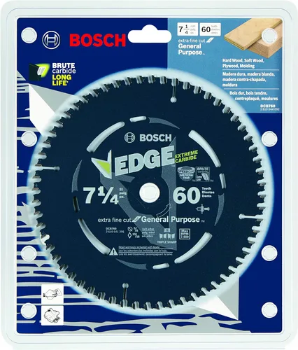Vista 9 de BOSCH DCB760 - Hoja de sierra circular de 7-1/4 pulgadas con borde de 60 dientes para acabado extrafino