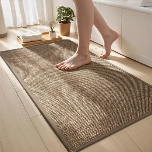 Vista 23 de Alfombra de Baño Fina Antideslizante con Respaldo de Goma de Secado Rápido Súper Absorbente Alfombras de Baño que Caben Debajo de la Puerta