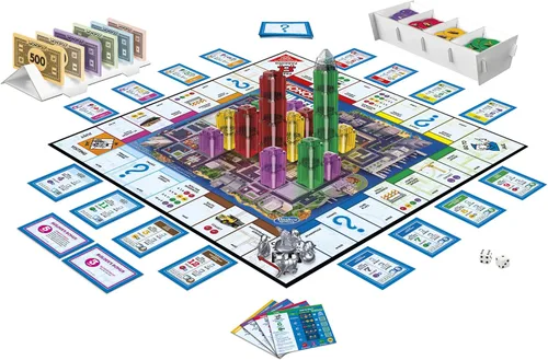 Vista 3 de Monopoly Builder - Juego de mesa, juego de estrategia, juego familiar, juegos para niños, juego divertido para jugar, juegos de mesa familiares