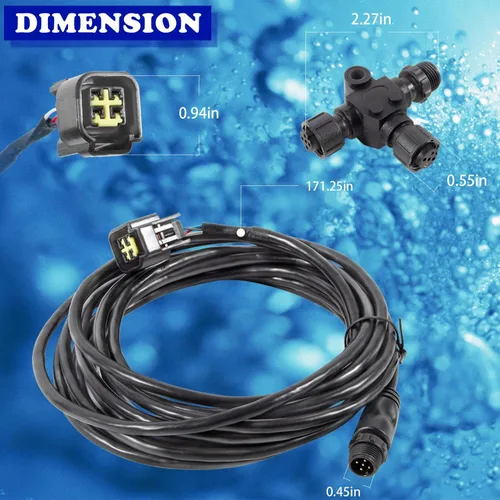 Vista 6 de Repuesto para cable de interfaz de motor Yamaha 000-0120-37, 3004.6865 NMEA 2000 conector de cable y conector en T para Yamaha Outboard 2006-2023