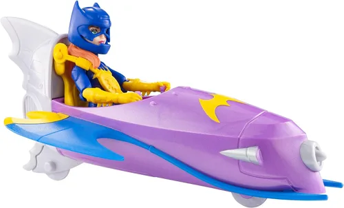 Vista 4 de DC Super Hero Girls Batgirl Figura de acción con vehículo Batjet