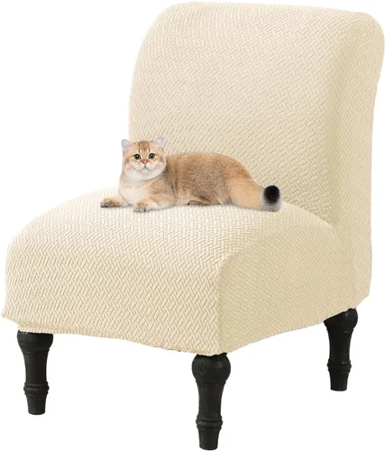 Vista 23 de JIAN YA NA Funda para silla decorativa sin brazos, funda elástica para silla sin brazos, fundas de elastano para sillas sin brazos, funda para silla