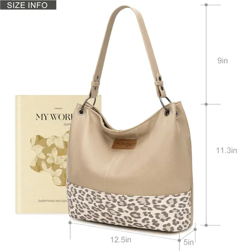Vista 117 de Wrangler Hobo - Bolsas para mujer de cuero vegano con asa superior, bolsos de hombro y bolsos