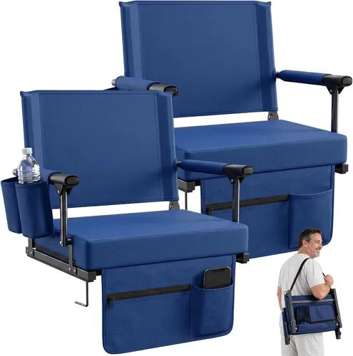 Vista 10 de Sekey Stadium Seats with Back Support & Armrests Rojo anaranjado