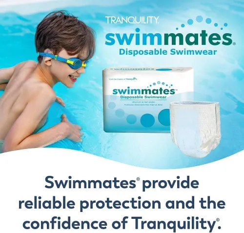 Vista 6 de Swimmates, Braguitas de natación para adultos, con tiras laterales desmontables, unisex, desechables, talla XL para jóvenes