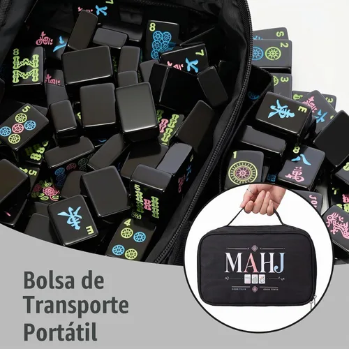 Vista 6 de American Mahjong - Juego de azulejos Mahjongg, 166 azulejos negros