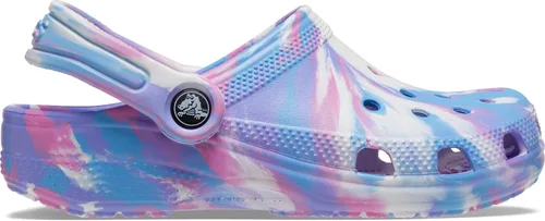 Vista 5 de Zuecos Crocs clásicos con diseño de teñido anudado marmoleado (para niños)