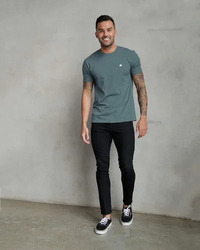 Vista 5 de INTO THE AM Mens T Shirt with Logo - Short Sleeve Crew Neck Soft Fitted Tees S - 4XL Fresh Classic Basic Tshirts