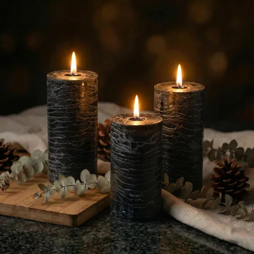 Vista 62 de Richland® Juego de 20 velas de pilar de 2 x 3 pulgadas, color marfil sin perfume