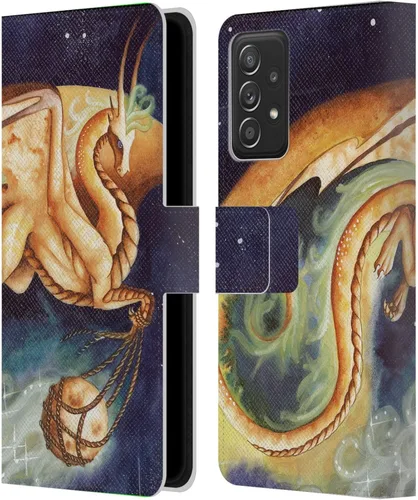 Vista 211 de Head Case Designs Officially Licensed Carla Morrow Galactic Entrancement Dragons Leather Wallet Case Compatible with Samsung Galaxy A07 4G