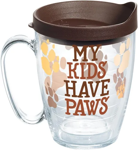 Vista 17 de Tervis My Kids Have Paws - Vaso con envoltura y tapa marrón, 16 onzas, transparente