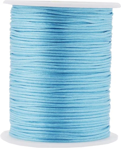 Vista 28 de Mandala Crafts Cordón de satén de cola de rattail de 0.02 in para nudos chinos de macramé