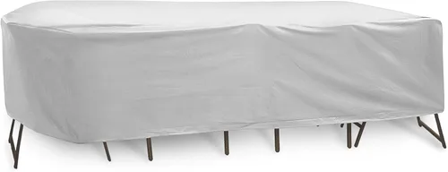 Vista 5 de Protective Covers Juego de mesa y silla de patio resistente a la intemperie, 72 x 76 pulgadas, mesa ovalada/rectangular, gris