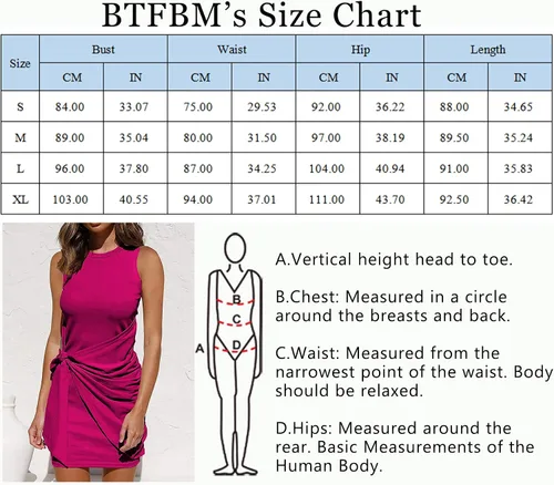 Vista 6 de BTFBM Vestido de verano 2023 para mujer casual sin mangas cruzado entallado fruncido vestido de primavera con lazo en la cintura